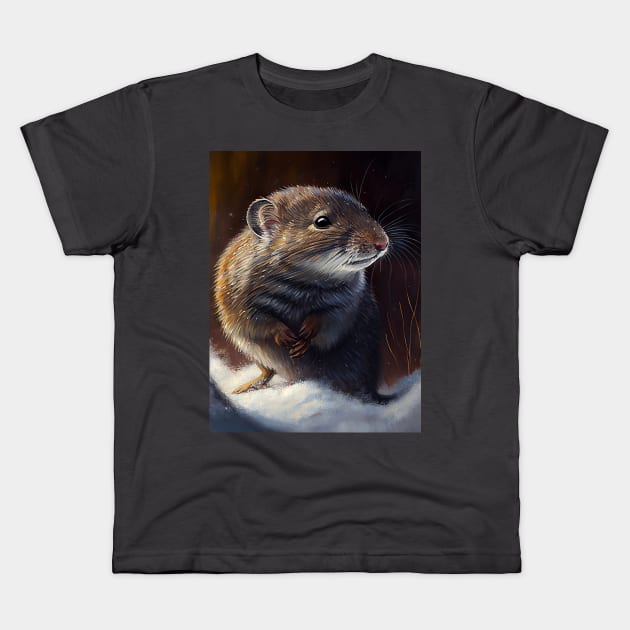 Arctic Shrew - Oil Paint Kids T-Shirt by ABART BY ALEXST 